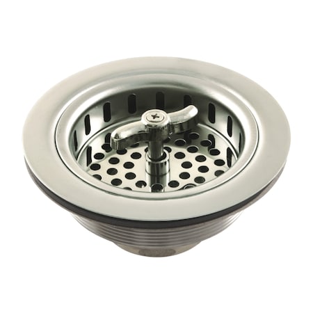 Gourmet Scape K212PN Spin and Seal Sink Basket Strainer, Polished Nickel K212PN